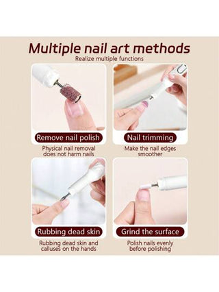 آلة طلاء الأظافر المحمولة، آلة فن الأظافر، جهاز إزالة وتلميع الأظافر الكهربائي، أداة احترافية لتقشير وتشذيب الأظافر