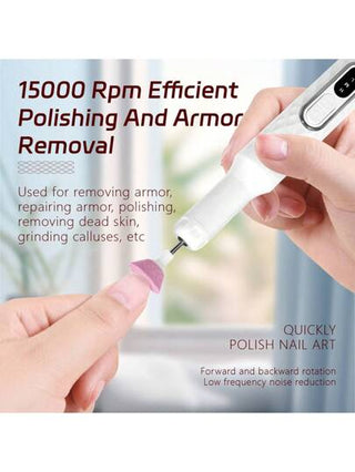 آلة طلاء الأظافر المحمولة، آلة فن الأظافر، جهاز إزالة وتلميع الأظافر الكهربائي، أداة احترافية لتقشير وتشذيب الأظافر