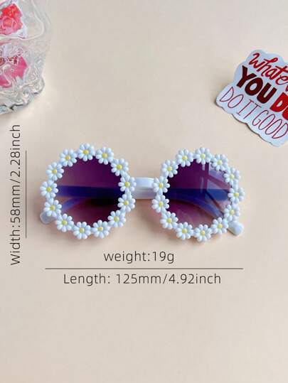 3 طقم نظارات ألوان جميلة على شكل زهور للأطفال الأولاد والبنات، نظارات إبداعية وموضة للصغار ، بطاقة معرض فقط ، لا إرسال