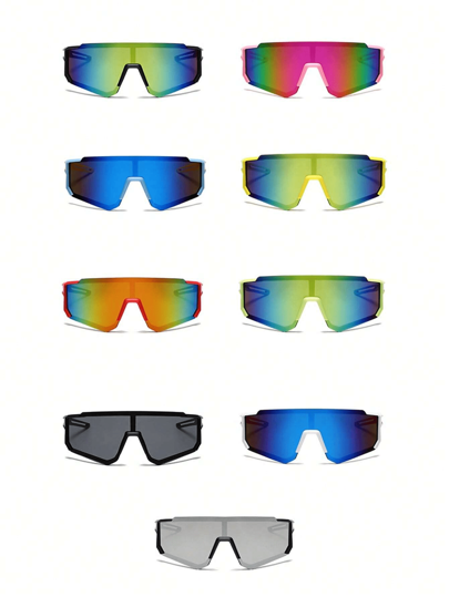 قطعة واحدة من النظارات الملونة للأطفال مناسبة للأعمار 3-10 سنوات، نظارات رياضية خارجية بإطارات ملونة كبيرة - هدية مثالية للأطفال