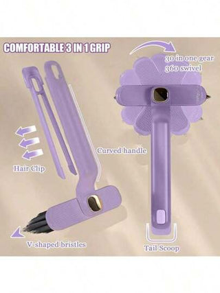 قطعة واحدة فرشاة تنظيف متعددة الأسطح 3 في 1 - دوران 360 درجة، شعيرات قاسية، مناسبة للقوارب والحمامات والمطابخ وجدران الأرضيات - فرشاة تنظيف منزلية متعددة الأغراض ، جلاخة دوارة متعددة الزوايا للزوايا والجدران وبين بلاط الحمام والمطبخ والمنزل...