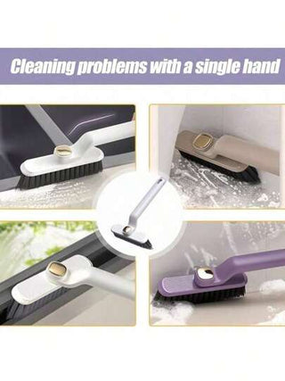 قطعة واحدة فرشاة تنظيف متعددة الأسطح 3 في 1 - دوران 360 درجة، شعيرات قاسية، مناسبة للقوارب والحمامات والمطابخ وجدران الأرضيات - فرشاة تنظيف منزلية متعددة الأغراض ، جلاخة دوارة متعددة الزوايا للزوايا والجدران وبين بلاط الحمام والمطبخ والمنزل...