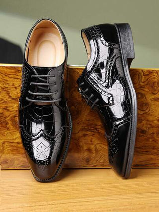 Mioeert أحذية رجالي بروج، أحذية رسمية منفذة للهواء مضادة لالانزلاق بنظام ربط، للأعمال والزفاف، مناسبة للربيع والصيف والخريف، أحذية رسمية حديثة للرجال