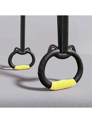 2 قطعة حلقات لياقة مصنوعة من مادة بوليمر البوليأميد المتين - لا تحتاج شحن ولا بطارية ولا هي إلكترونية - مناسبة لتدريب قبضة اليد، للتمارين المنزلية، هدايا - للاستعمال المنزلي والخارجي