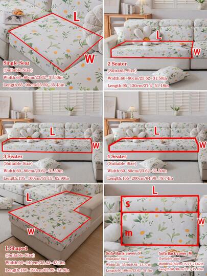 قطعة واحدة غطاء وسادة كرسي أريكة مطبوع بطباعة الحرير الصيفي مانع للانزلاق، ذو طراز ريفي ناعم وصديق للبشرة بارد وقابل للتنفس وقوي ضد إصابات الحيوانات الأليفة،قطعة واحدة قابلة لتغطية أريكة من شكل حرف L وأريكة ذات 1/2/3/4 مقاعد مضادة للخدش في الصيف