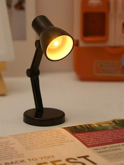 قطعة 1 ضوء قراءة ليد صغير يعمل بالبطارية، لمبة مكتب صغيرة وقابلة للحمل، مناسبة للقراءة ليلاً، ديكور المكتب الصغير، مثالية لديكور غرفة النوم والمساحات الدراسية، لمبة مكتب غرفة النوم ، هدية عيد ميلاد، هدية عطلة