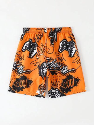 مايوه أولادي شورتات شاطئ عشوائية الطباعة للفتى المراهق