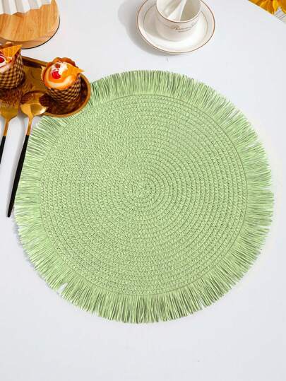 1/4/6 قطع من الأساور الملونة الشماسي، بأسلوب بوهيمي عازل للحرارة مانع للانزلاق، لوضعها على الطاولة الطعام مناسبة للأعراس والحفلات وعيد الحب والأعياد والنزهات وحفلات الأعياد والزينة المنزلية