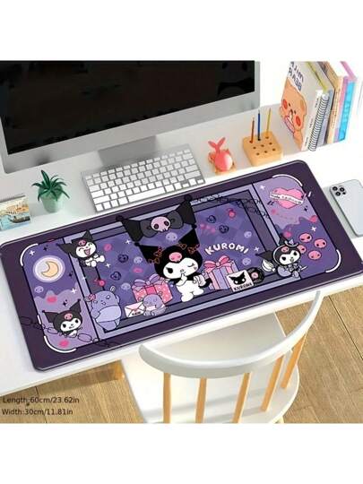 Sanrio وسادة فأر الشخصية سانريو، كورومي، ميلودي، سينابرول كبيرة سميكة، لحصيرة المكتب للرجال والنساء، حاسب مكتبي, لوحة المكتب، بتصميمين مع/بدون حواف مخيطة، يتم الإرسال عشوائيًا للعودة إلى المدرسة