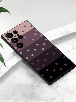 1 غطاء هاتف مقاوم للصدمات مانع للانزلاق بتدرج لون القلب متوافق مع جالكسي A04e/A05s/A13/A14/A15/A34/A35/A50/A52/A53/A54/S21/S22/S23/S24/S25/S25Ultra/24fe