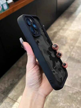 غطاء هاتف محمول مصنوع من الكاموفلاج الأسود المقاوم للصدمات ذو تصميم عصري مناسب لهواتف آيفون 16/آيفون 15، هاتف آيفون 15 برو ماكس، هاتف أبل P13، حافظة هاتف P14 للنساء P11 ناعم مقاوم للصدمات، هاتف XS.XR / 16 بروماكس / 13 / 78P.78GES2 آيفون 16/آيفون 15/ XR /آ