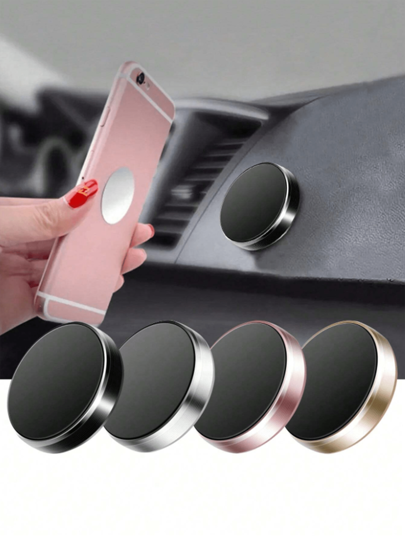 قطعة واحدة من حامل الهاتف المغناطيسي الدائري المصنوع من المعدن الصغير، حامل هاتف السيارة متعدد الوظائف للملاحة، حامل لوحة أجهزة القيادة متوافق مع الأيفون والهواتف الأندرويد، هدية لعيد الميلاد والعائلة والأصدقاء، اكسسوارات السيارة، حامل الهاتف