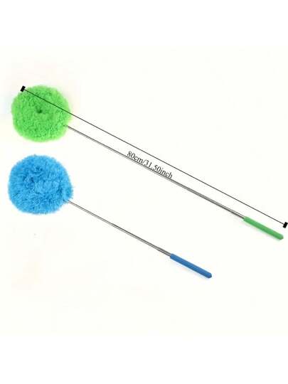 قطعة واحدة طقم تنظيف متعدد الوظائف بمسكة معدنية من قطن ميكروفايبر قابل للتمديد، مناسب لتنظيف الأسقف العالية والأثاث والسيارة - مثالي للغرفة النوم والحمام والمطبخ والغرفة المعيشية