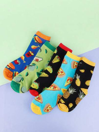 5 / 1 زوج من جوارب الأطفال هدايا طعام لللأطفال، جوارب طعام مضحكة وجميلة ، هدايا عيد الطفل