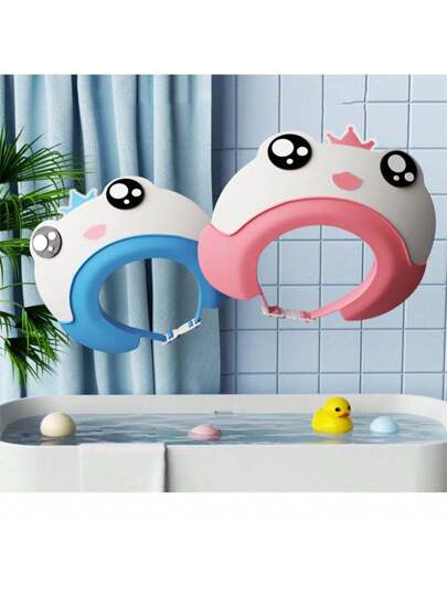 غطاء أذن واقي للأطفال أثناء الاستحمام - مقاوم للماء، قابل للتعديل، آمن ومريح - هدية مثالية لعيد الشكر والهالوين والعيد - متوفر باللونين الوردي والأزرق