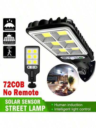 1/2/4 قطع إنارة حائطية شمسية، مقاومة للماء IP65، بتحكم بالحركة/عن بعد، 120 ليد قناع إنارة 300 درجة، إنارة أمان خارجية لا تحتاج صيانة للفناء والممر والسياج