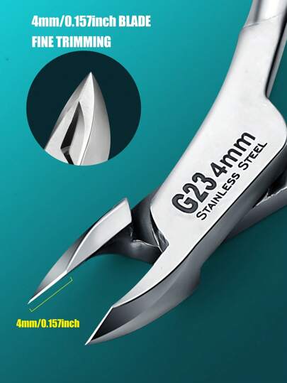 قاطعة للكيوتيكل احترافية من الفولاذ المقاوم للصدأ قطعة واحدة، إزالة البثور، قاطعة حواف الأظافر، مناسبة للاستخدام المنزلي والصالون