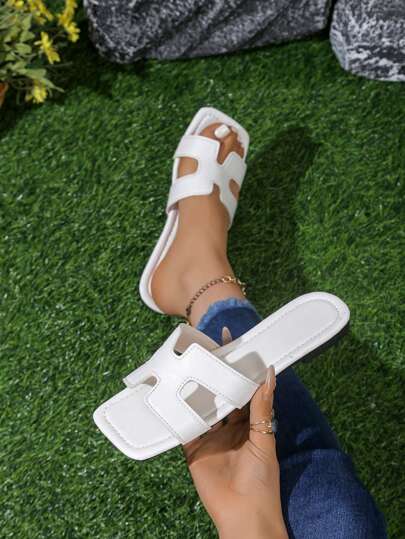 صنادل شاطئ منصة منخفضة جديدة عصرية متعددة الاستخدامات كاجوال لصيف ال-خارج، بحزام وتصميم بسيط