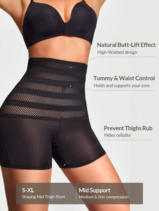 Shape سروال تشكيل الجسم للنساء باللون الواحد من دون خياطة ذو خصر عالي وفتحات
