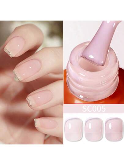 Tonitu g. طلاء أظافر جيلي من تونيتو، 7 مل ، 7 ألوان زاهية، قابل للنزع بالنقع، يُشفى بأشعة UV/LED ، وردي شفاف، أحمر، أخضر نعناعي، أحمر حليبي، جل شبه دائم لعمل مانيكير في المنزل والصالون وتزيين الأظافر، هدية للسيدات