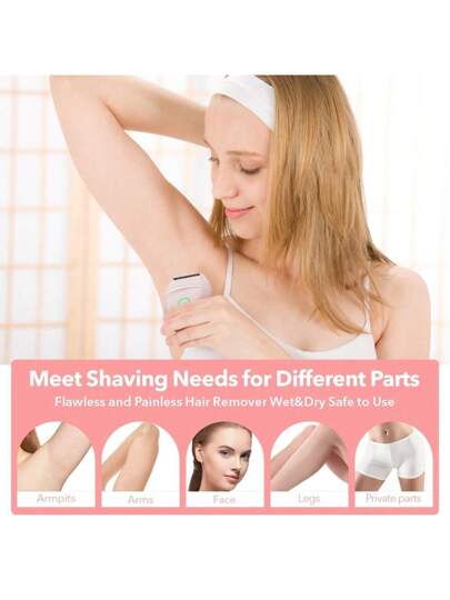 RAF إزالة الشعر دون ألم محمول 3 في 1 للنساء ، ماكينة إزالة الشعر الكهربائية لاسلكية للوجه والساقين والذراعين والإبطين ومنطقة البكيني، البطاريات غير مشمولة ، جهاز إزالة الشعر للوجه والحواجب وفرد الشعر الخفيف مع إضاءة ، معزز الجمال النسائي - أداة...
