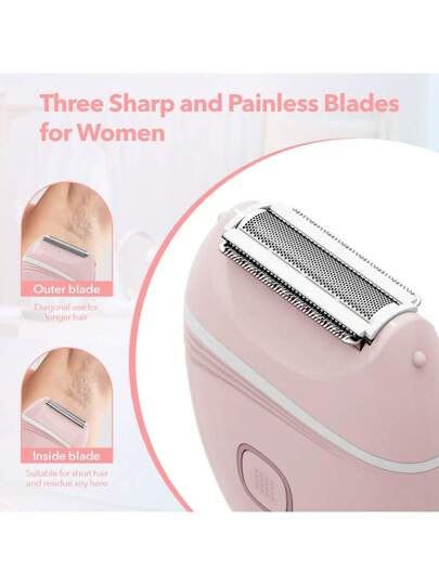 RAF إزالة الشعر دون ألم محمول 3 في 1 للنساء ، ماكينة إزالة الشعر الكهربائية لاسلكية للوجه والساقين والذراعين والإبطين ومنطقة البكيني، البطاريات غير مشمولة ، جهاز إزالة الشعر للوجه والحواجب وفرد الشعر الخفيف مع إضاءة ، معزز الجمال النسائي - أداة...