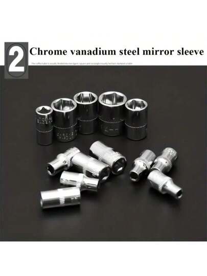 46 قطعة طقم أدوات إصلاح السيارات الاحترافية: مجموعة مفاتيح ربط قابلة للحمل ومتينة وسهلة الاستخدام - مناسبة لإصلاح السيارات والقوارب والدراجات النارية والصيانة المنزلية والصناعية - يتضمن حقيبة حمل