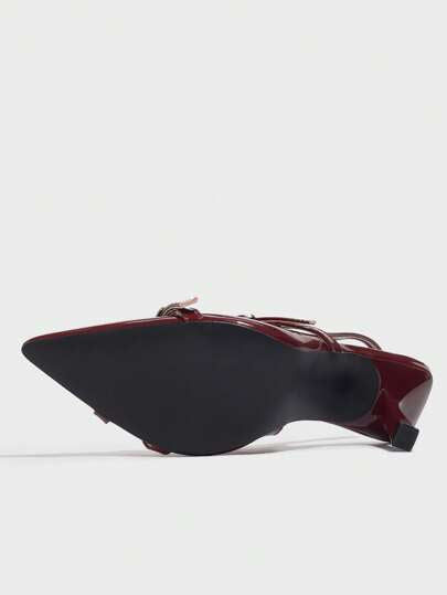 Sleekvia أحذية كعب رفيع بفتحة خلفية وأمامية متضامة للسيدات، مناسبة للسهرات والربيع