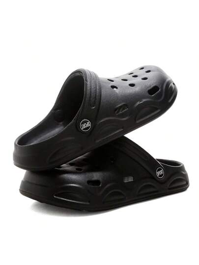 صندل للرجال ذو تهوية مثقبة، صندل مانع للإنزلاق سميك البطانة، مغلق من الأمام مناسب للصيف