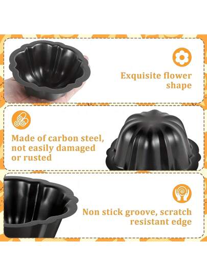 قالب كعكة اليقطين الصغير مقاس 4 بوصات ، قوالب خبز غير لاصقة بشكل قلب ودائري أدوات صغيرة