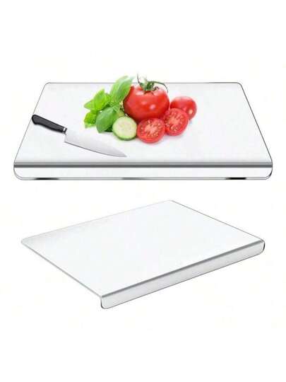 لوح تقطيع، من البلاستيك الشفاف المقاوم للانزلاق لاستخدامه في المطبخ والمنزل وغرفة الطعام لتقطيع الفواكه والخضروات ، أداة مطبخية ، ضروريات الشقة والمدينة الجامعية، اكسسوارات المطبخ