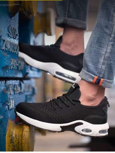 أحذية أمان للرجال والنساء، برؤوس من الصلب، مقاومة للكسر والثقب، خفيفة الوزن، مُنفِّسة، بنعل ناعم، مناسبة لجميع المواسم