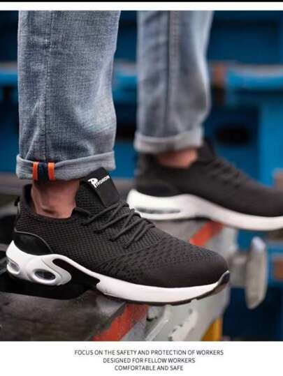 أحذية أمان للرجال والنساء، برؤوس من الصلب، مقاومة للكسر والثقب، خفيفة الوزن، مُنفِّسة، بنعل ناعم، مناسبة لجميع المواسم
