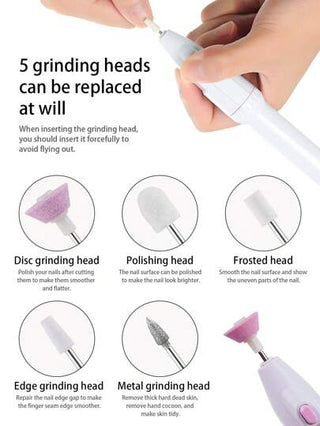 8 قطع مجموعة ماكينة تجليخ الأظافر - معين وردي صغير ماوس مصباح مجفف أظافر إضاءة أشعة فوق بنفسجية/ LED محمولة طاقة USB سلك منزلي لتجفيف جل؛7/1 قطعة ماكينة مصقل احترافية لجودة العناية اليدين والقدمين، مجموعة ماكينة تجليخ الأظافر الكهربائية، معدات طحن...