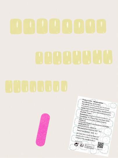 حول أظافرك مع 24 قطعة من الأظافر الصناعية القصيرة ذات الشكل المربع المصنوعة من الهلام، موحد اللون بلون أصفر كريمي ناعم، موحد اللون أصفر فاتح غطاء كامل مثير وأنيق للنساء والفتيات. يتضمن 1 ورقة من أشرطة اللاصق و 1 قطعة من شريط الجيل الصغير، الشحنة عشوائية