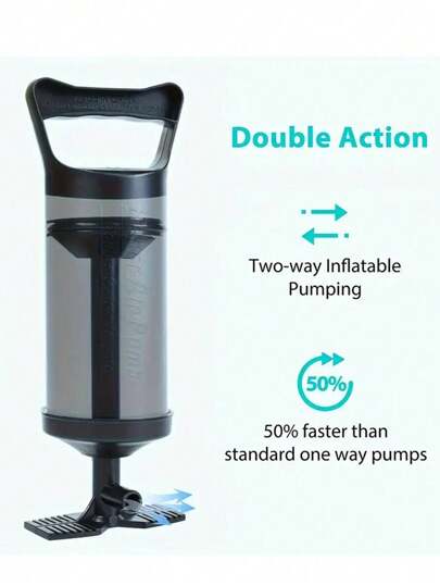 1 قطعة مضخة هواء يدوية محمولة مع 3 قطع محول صمام الفوهة، مناسبة لفرشات الهواء والحلقات العائمة والأحواض السباحة القابلة للنفخ والألعاب والبالونات والقوارب