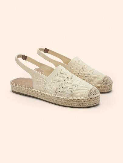 CUCCOO BASICS أحذية نسائية ذات كعب سميك وأساس من الحبال، أحذية كاجوال مريحة للعطلات ذات كعب مرتفع مربعة الأصبع