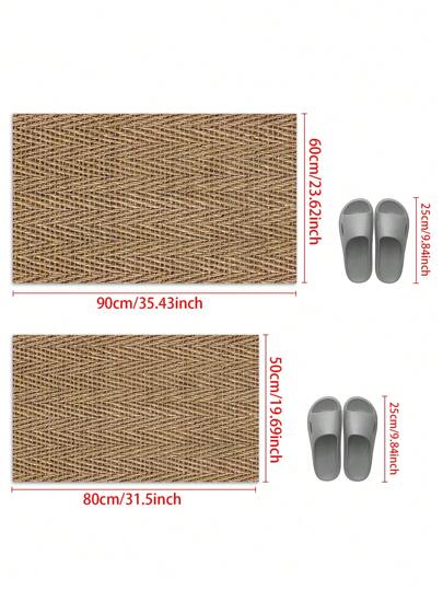 زغيرة خشنة البنية بتأثير بصري، خفيفة الوزن مانعة للإنزلاق، سجادة حمام، بساط مدخل داخلي، بساط حمام وغرفة نوم، سجادة خارجية، مقاومة للأوساخ سهلة العناية، قابلة للغسل بالغسالة والكي، هدية ديكور منزلي