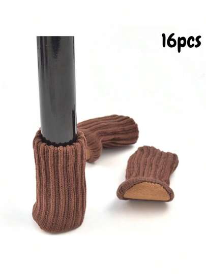 أثاث مكتبي مجموعة من 16 غطاء لأرجل الكراسي والطاولات، قادر على إلغاء الصوت بشكل مثالي، غطاء حماية للأرضية من الصوف ذو مرونة عالية، أغطية غير انزلاقية لأرجل الكراسي، دافئ لأرجل الأثاث، مناسب لأقطار من ، وسائد أثاث منسوجة!