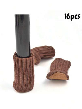 أثاث مكتبي مجموعة من 16 غطاء لأرجل الكراسي والطاولات، قادر على إلغاء الصوت بشكل مثالي، غطاء حماية للأرضية من الصوف ذو مرونة عالية، أغطية غير انزلاقية لأرجل الكراسي، دافئ لأرجل الأثاث، مناسب لأقطار من ، وسائد أثاث منسوجة!