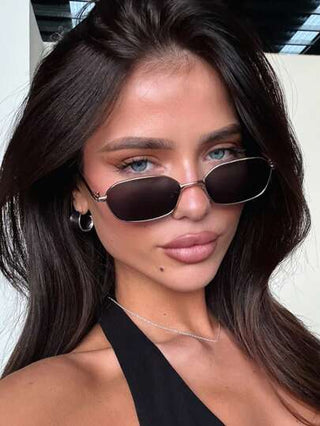 1 إطار نظارات صغير غير متماثل مضلع بنمط جيومتري مناسب للنساء ذو طابع رجعي عصري وشامل، مفيد للسفر والعطلات والشاطئ وأنشطة الخارج