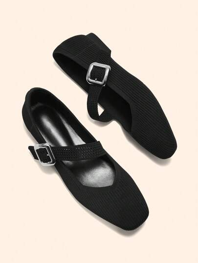 CUCCOO BASICS أحذية أميرة على الطراز الياباني، أحذية نسائية مسطحة ذات أصابع مربعة وضحلة، قابلة للإزالة بسهولة مع نعل ناعم وسحاب، أحذية رياضية كاجوال متعددة الاستخدامات وأنيقة