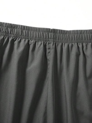 شورت كاجوال رياضي للرجال, بخصر مخصر بسحاب، جيوب، شريط عاكس، طباعة سريع الجفاف لملابس الشاطئ، مناسب لممارسة الرياضة والخروج