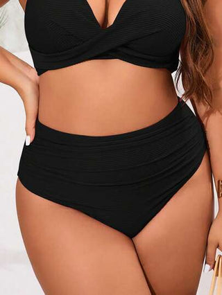 Swim Lushoire قطعة واحدة عالية الخصر مجعدة مثيرة وأنيقة ملابس السباحة للنساء للشواطئ والعطلات