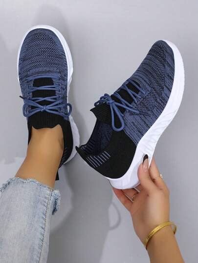 STEPREACH أحذية رياضية كاجوال للنساء، شبكية، قابلة للتنفس، مريحة، خفيفة الوزن، نوع رباط باللون الوردي الساطع، مقاومة للانزلاق وللاهتراء