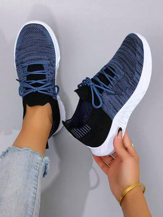 STEPREACH أحذية رياضية كاجوال للنساء، شبكية، قابلة للتنفس، مريحة، خفيفة الوزن، نوع رباط باللون الوردي الساطع، مقاومة للانزلاق وللاهتراء