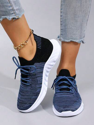 STEPREACH أحذية رياضية كاجوال للنساء، شبكية، قابلة للتنفس، مريحة، خفيفة الوزن، نوع رباط باللون الوردي الساطع، مقاومة للانزلاق وللاهتراء