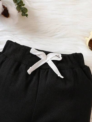 بنطلون صبي رياضي وكاجوال بسيط مع جيوب بنمط الشحن