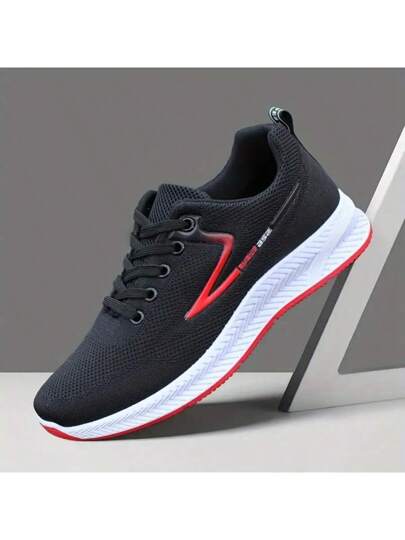 أحذية رياضية رجالية مشبكة تنفس، أحذية رياضية ذات بطانة شبكية، مقاومة الانزلاق وصلبة، أحذية كاجوال متعددة الاستخدامات، خفيفة الوزن وسهلة الارتداد، أحذية مريحة