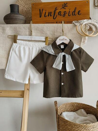 Vintaside Kids مجموعتان من ملابس نهايات الأسبوع المريحة والعصرية للأطفال الصغار ، تناسب جميع المناسبات، للربيع والصيف